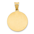 14k Polished and Satin Hollow St John the Baptist Medal Round Pendant
