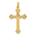 14k Budded Cross Pendant