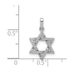 14k White Gold 1/8 carat Diamond Star of David Pendant