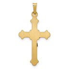 14k Two-tone Polished INRI Crucifix Pendant
