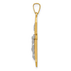 14k Two-tone Polished INRI Crucifix Pendant