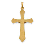 14k Two-tone Polished INRI Crucifix Pendant