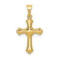 14k Budded Cross Charm