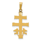 14k Two-tone Cara Vaca Crucifix Pendant