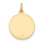 14k Polished and Satin Solid Our Lady of Loreto Medal Round Charm