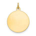 14k Polished and Satin Solid Saint Roch Medal Round Charm