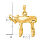 14K Polished Chai Pendant