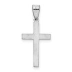 14K White Gold Floral Cross Charm