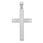 14k White Gold Cross Pendant