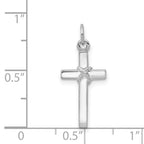 14k White Gold Cross Charm