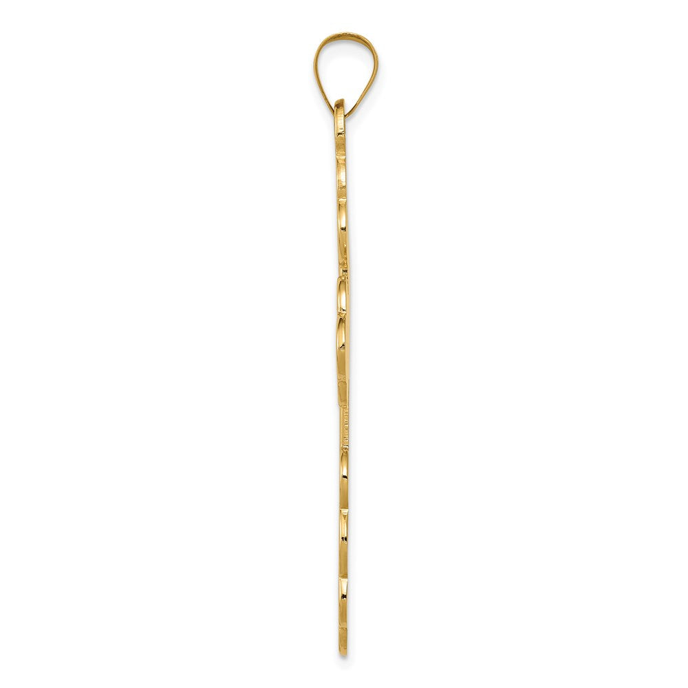 14k Large Eastern Orthodox Cross Pendant