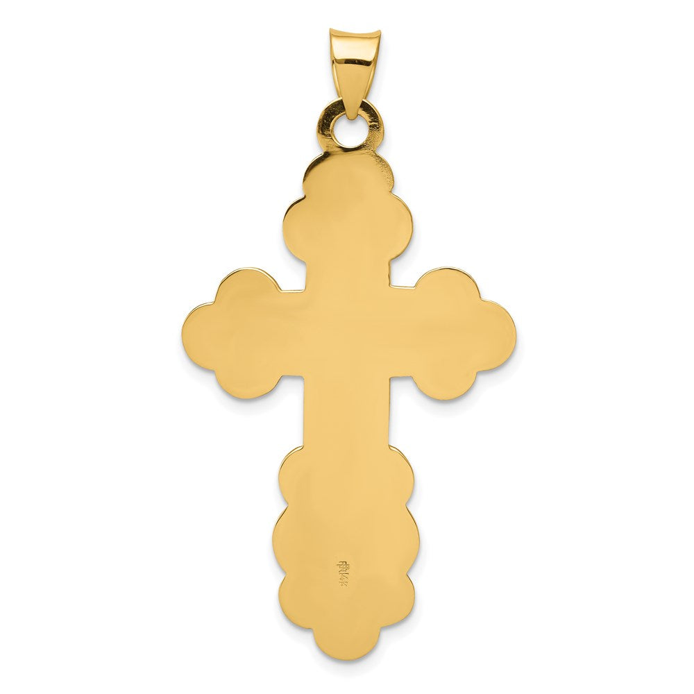 14k Large Eastern Orthodox Cross Pendant