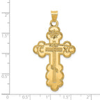 14k Large Eastern Orthodox Cross Pendant