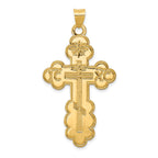 14k Large Eastern Orthodox Cross Pendant