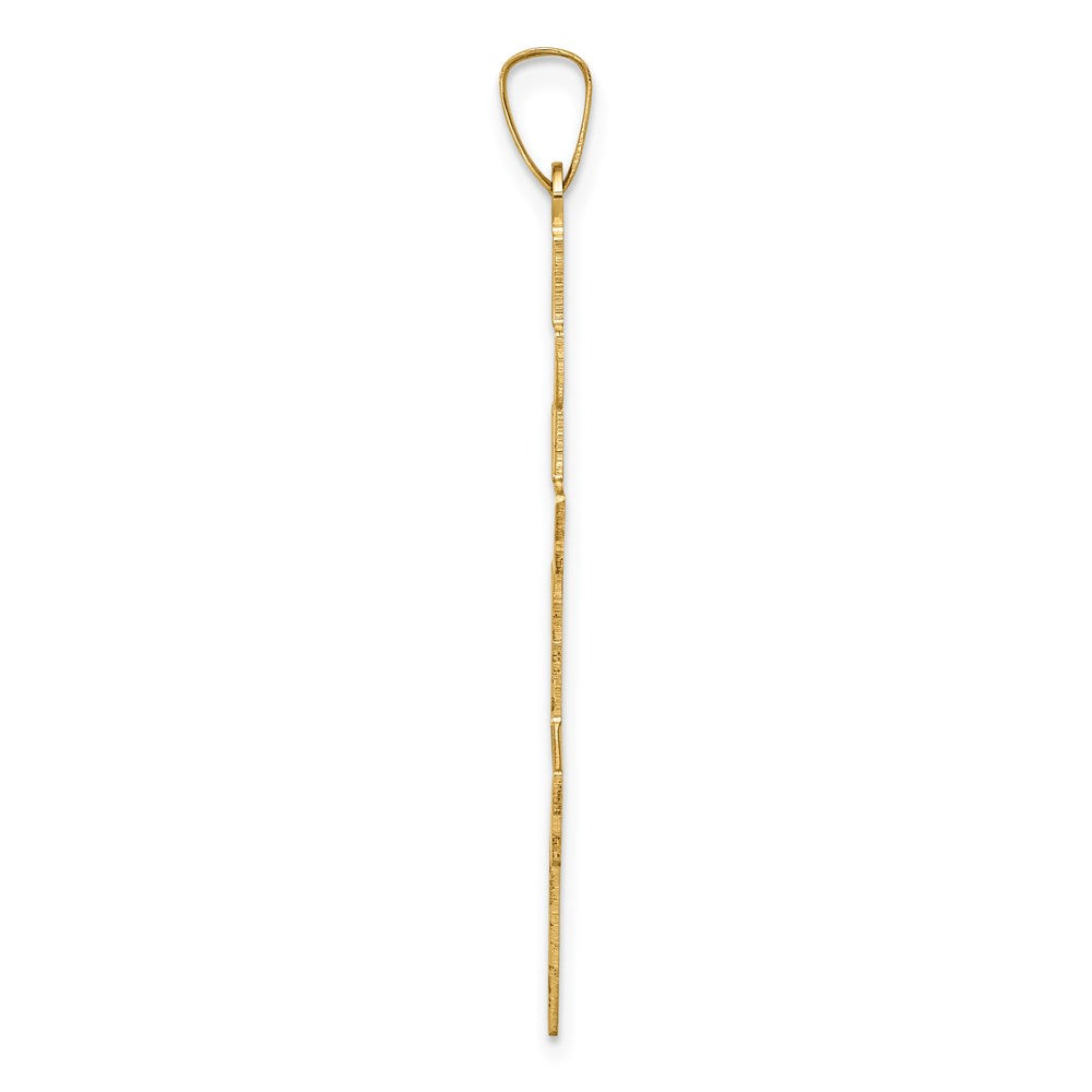 14k Polished Eastern Orthodox Cross Pendant