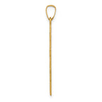 14K Eastern Orthodox Cross with Heart Pendant