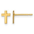 14k Polished Mini Cross Post Earrings