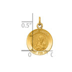 14k Polished and Satin Solid Saint Andrew Medal Charm