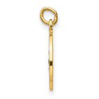 14k Polished and Satin Solid Saint Roch Medal Round Charm