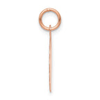 14k Rose Gold Satin and Polished Saint Christopher Medal Scalloped Edge Round Charm