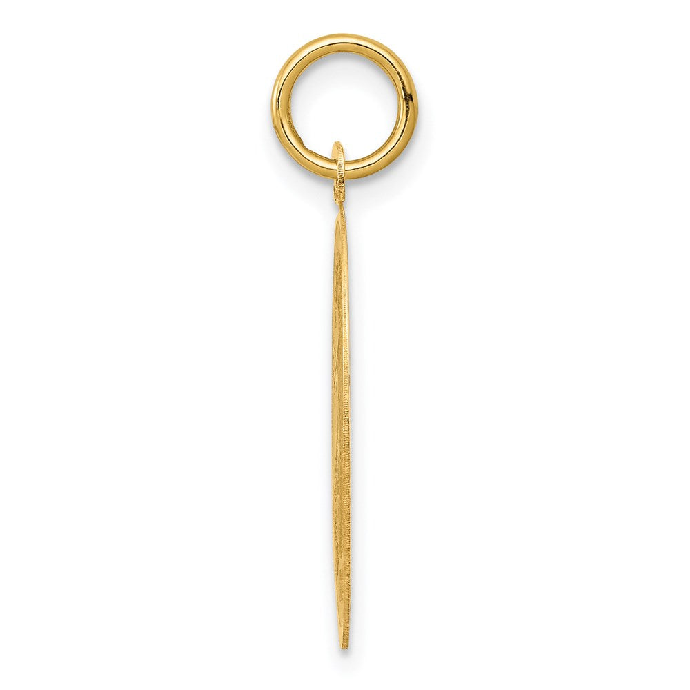14k Polished and Satin Solid Saint Jude Thaddeus Round Disc Charm