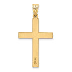 14k Polished .02 carat Diamond Cross Pendant