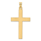 14k Polished .03 carat Diamond Cross Pendant