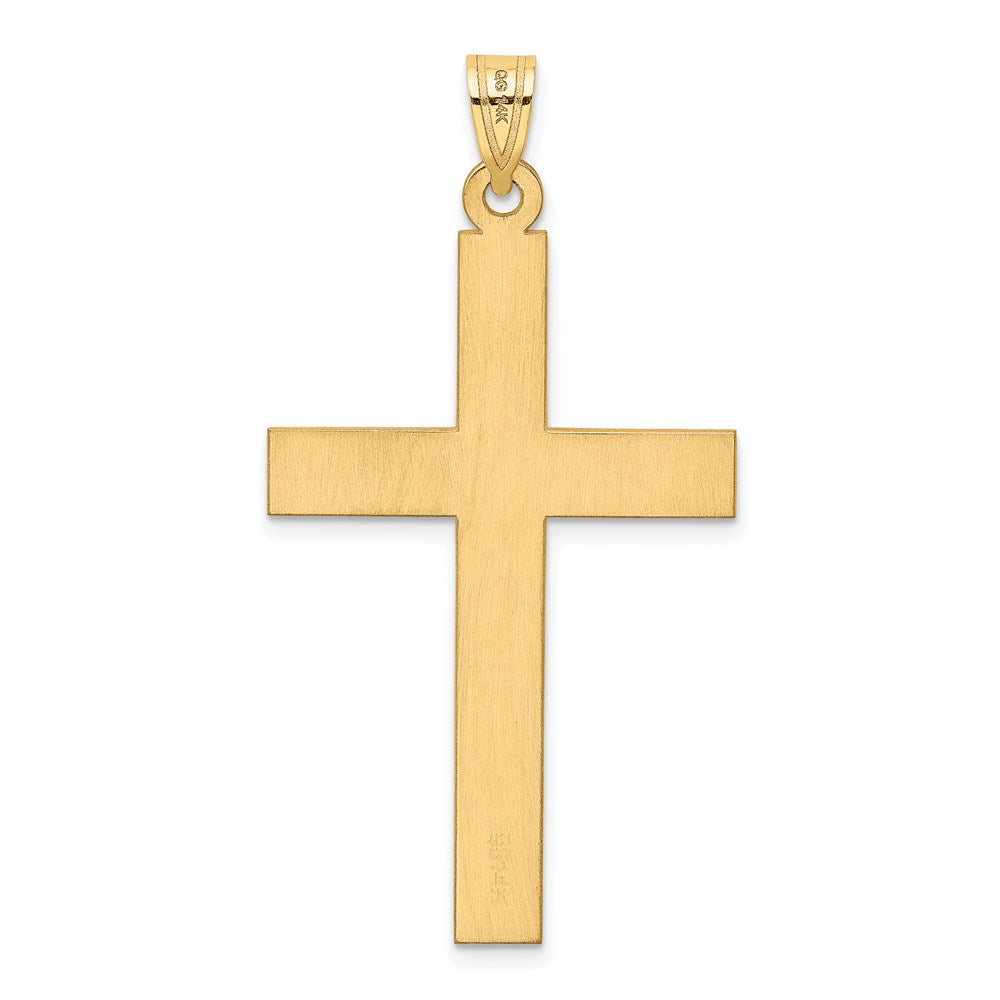 14k Polished .03 carat Diamond Cross Pendant