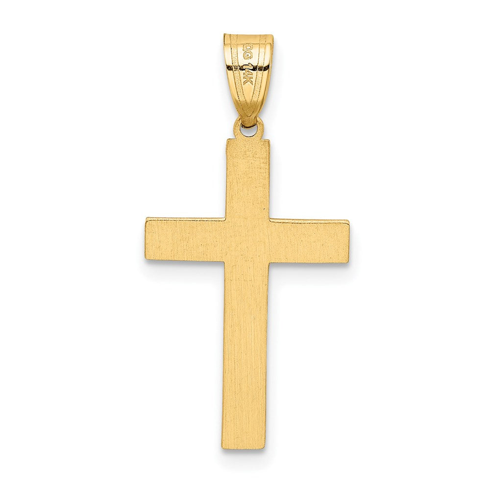 14K Laser Designed Cross Pendant