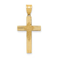 14K Laser Designed Cross Pendant