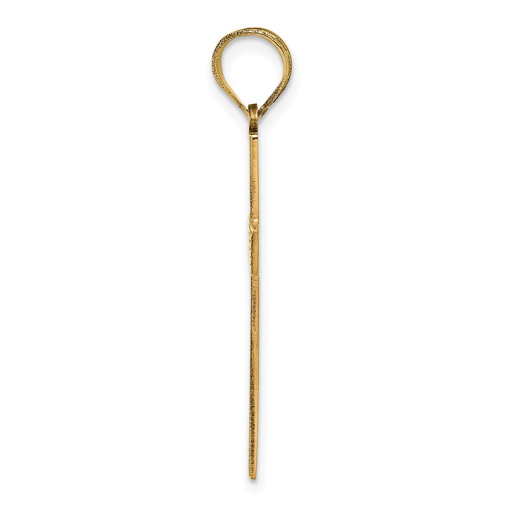 14K Laser Designed Cross Pendant