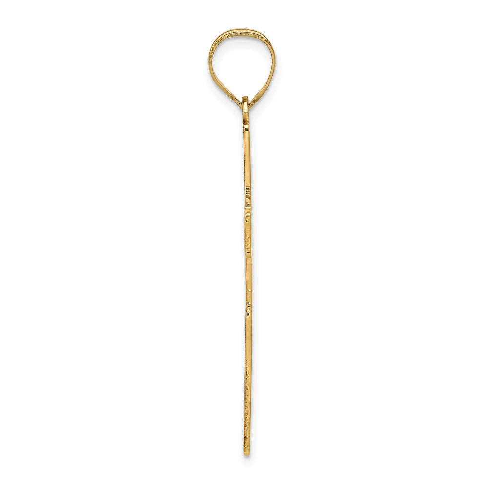 14K Laser Designed Cross Pendant