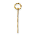 14K Loop with Center Heart Cross Charm