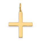 14K Laser Designed Greek Cross Charm