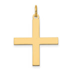 14K Laser Designed Greek Cross Pendant