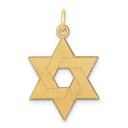 14K Laser Designed Star of David Pendant