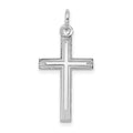 14K White Gold Laser Designed Cross Pendant