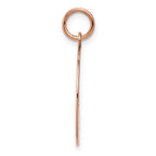 14k Rose Gold Plain .027 Gauge Round Engravable 18mm Disc Charm