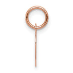 14k Rose Gold Plain .018 Gauge Engraveable Heart 11x9mm Disc Charm