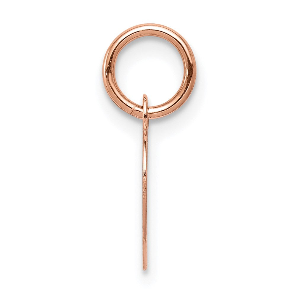 14k Rose Gold Plain .018 Gauge Engraveable Heart 11x9mm Disc Charm