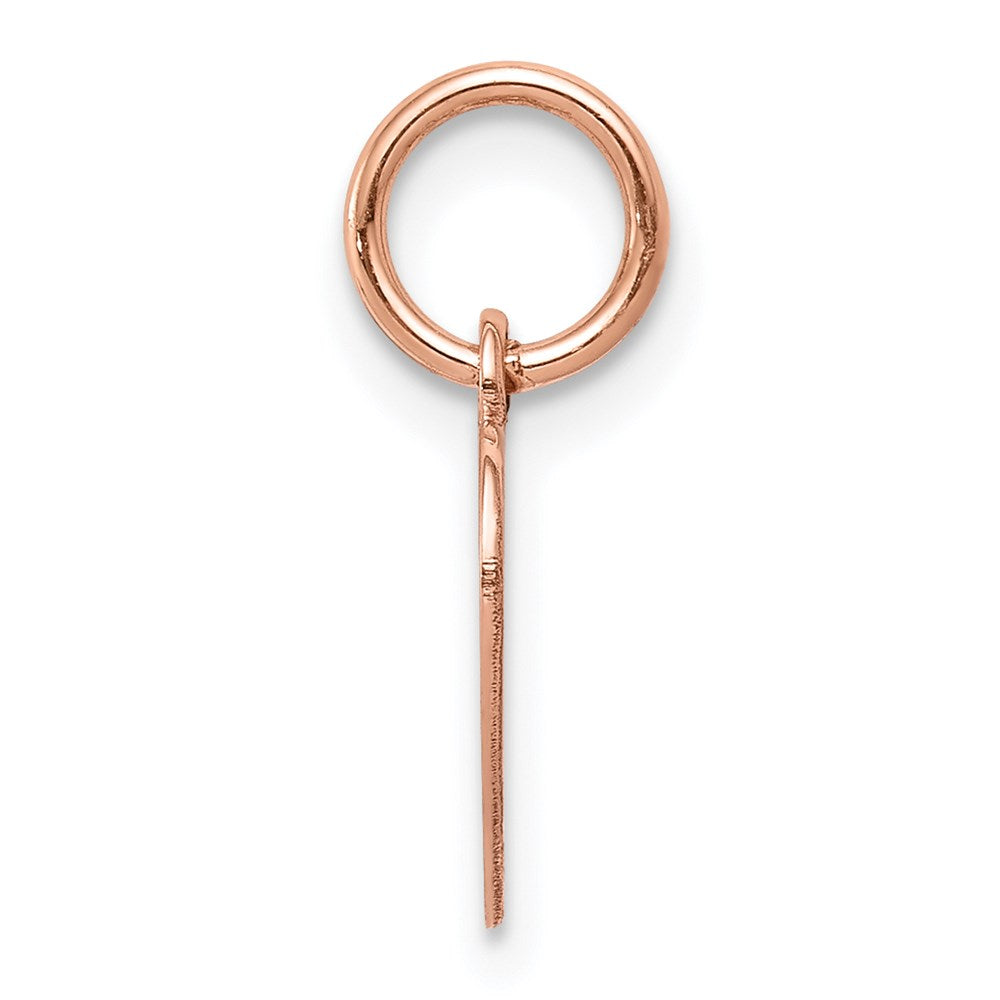 14k Rose Gold Plain .018 Gauge Engraveable Heart 12x10mm Disc Charm
