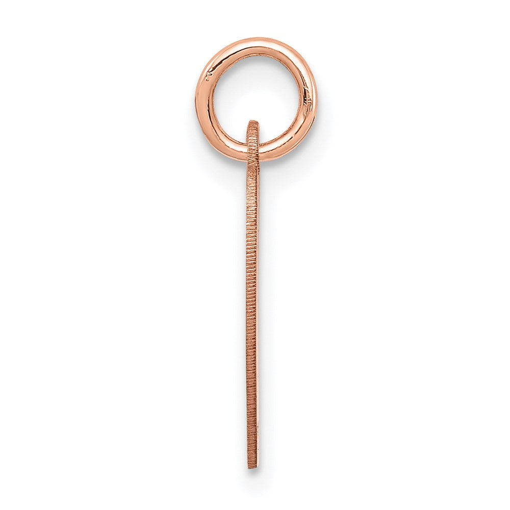 14k Rose Gold Plain .011 Gauge Engraveable Heart 15x14mm Disc Charm