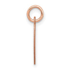 14k Rose Gold Plain .013 Gauge Engraveable Heart 15x14mm Disc Charm