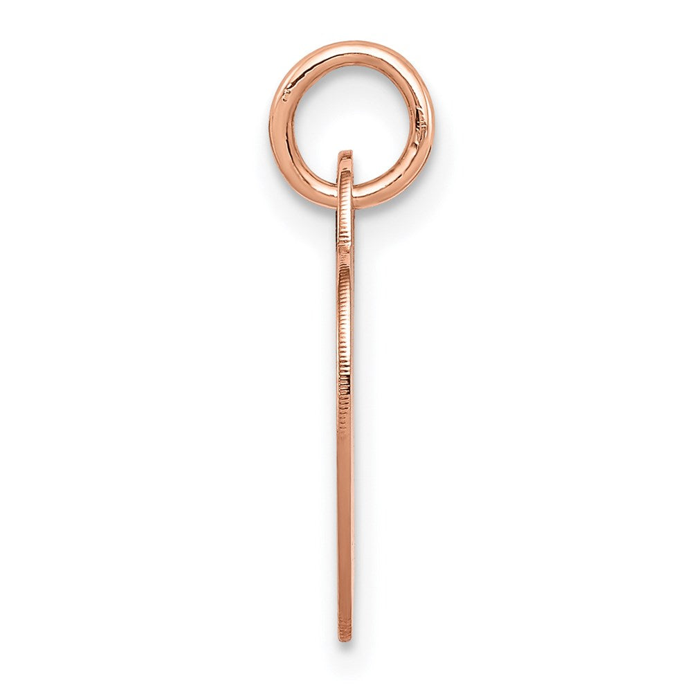 14k Rose Gold Plain .027 Gauge Medium Engraveable Heart 19x15mm Disc Charm