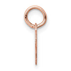 14k Rose Gold Plain .018 Gauge Engravable Heart 10mm Disc Charm