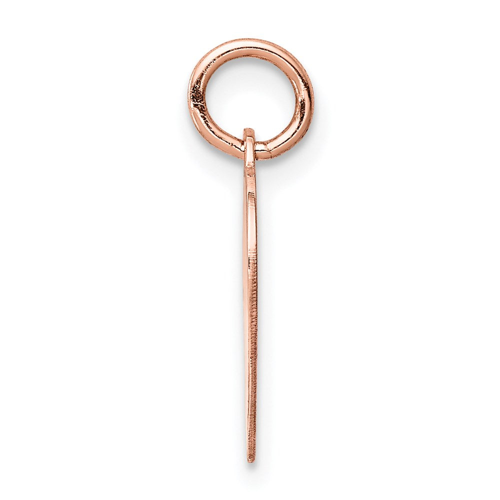 14k Rose Gold Plain .018 Gauge Engravable Heart 15x14mm Disc Charm