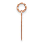 14k Rose Gold Plain .013 Gauge Engravable Heart 16x17mm Disc Charm