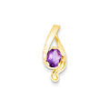 14k 8x6mm Oval Amethyst slide