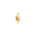 14k 8x6mm Oval Citrine Checker slide
