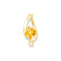 14k 8x6mm Oval Citrine slide